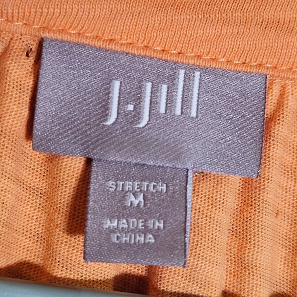 J. Jill Woman Orange Tunic Top Size Medium Casual Comfort Resortwear Minimalist - Picture 3 of 12